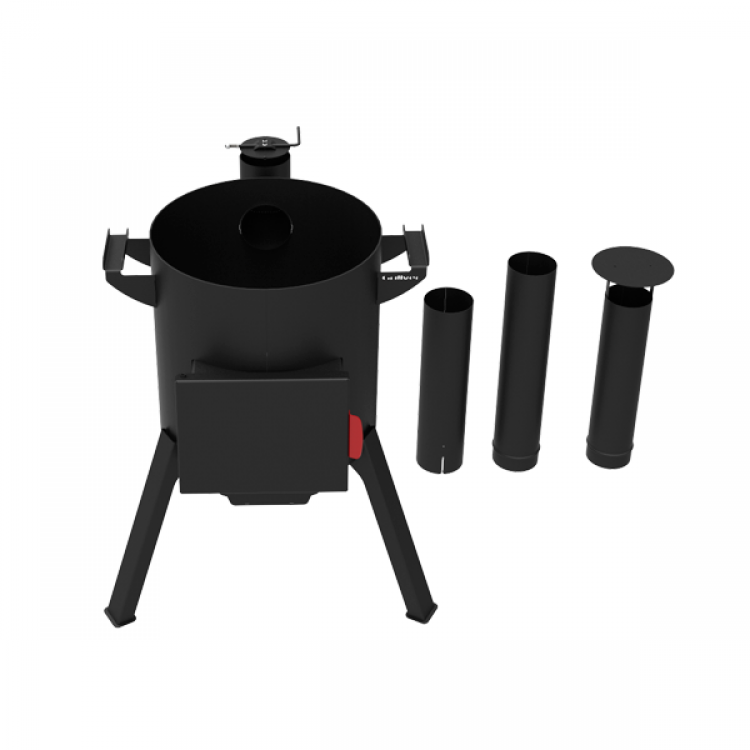 Utschak "Berel 480" Ofen Uchag für Kasan Wok Feuerofen Durchmesser 48 cm mit Rohr Aschewanne